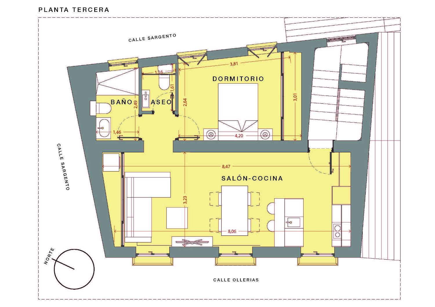 Apartamento nuevo sin amueblar: Mucha luz en edificio céntrico y con encanto